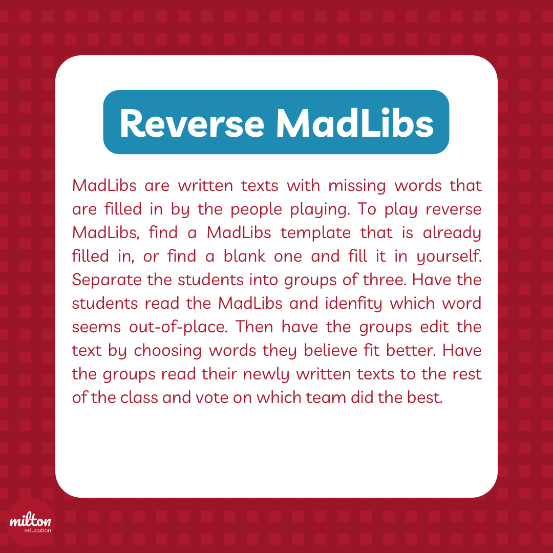 Reverse MadLibs