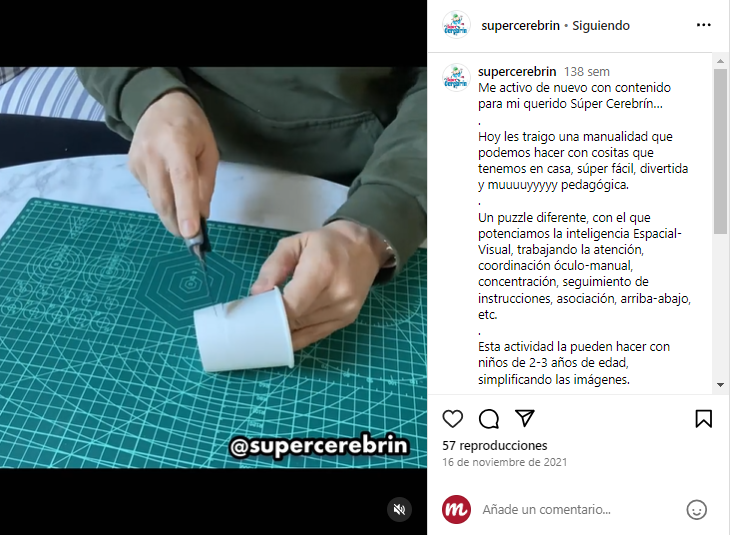 Captura de pantalla de una publicación de Instagram mostrando 